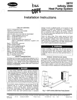 Carrier 38YV Infinity 2000 Installation Instructions Manual preview