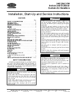 Carrier 39CCN Installation, Start-Up And Service Instructions Manual preview
