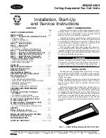 Carrier 40QA Installation, Start-Up And Service Instructions Manual preview