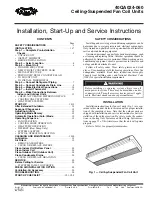 Carrier 40QA024-060 Installation, Start-Up And Service Instructions Manual preview