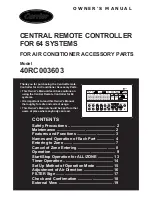 Carrier 40RC003603 Owner'S Manual preview