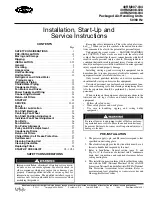 Preview for 1 page of Carrier 40RM007 Installation, Start-Up And Service Instructions Manual