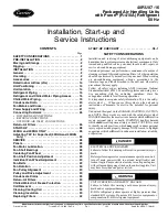 Preview for 1 page of Carrier 40RU 07-16 Installation, Start-Up And Service Instructions Manual