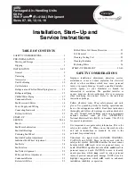 Carrier 40RU Installation, Start-Up And Service Instructions Manual preview