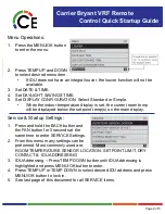 Preview for 2 page of Carrier 40VM900003 Quick Start Up Manual