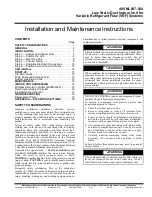 Предварительный просмотр 1 страницы Carrier 40VML007-024 Installation And Maintenance Instructions Manual