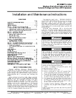 Preview for 1 page of Carrier 40VMM Installation And Maintenance Instructions Manual