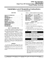 Carrier 40WA900024 Installation And Operating Instructions Manual preview