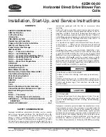 Carrier 42DH 06 Installation, Start-Up And Service Instructions Manual preview