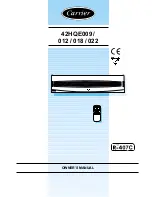 Carrier 42HQE018 Owner'S Manual preview