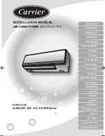 Carrier 42NQV007MM Installation Manual preview