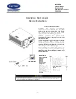 Preview for 1 page of Carrier 42TD Series Installation, Start-Up And Service Instructions Manual