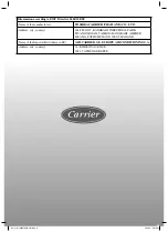 Предварительный просмотр 8 страницы Carrier 42UQV025M Series Owner'S Manual