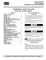 Preview for 1 page of Carrier 45J Installation, Start-Up And Service Instructions Manual