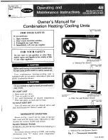 Carrier 48BH Operating And Maintenance Instructions Manual preview