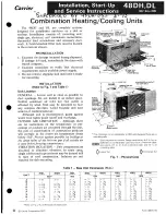 Carrier 48DH Installation, Start-Up And Service Instructions Manual preview