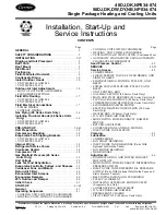 Carrier 48DJ Installation, Start-Up And Service Instructions Manual preview