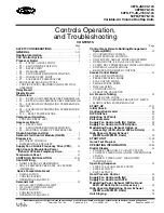 Предварительный просмотр 1 страницы Carrier 48FK034 Operating And Troubleshooting Manual