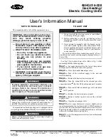 Carrier 48HG024 User'S Information Manual preview