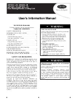 Preview for 1 page of Carrier 48HG14 User'S Information Manual