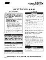 Carrier 48HJ004 User'S Information Manual preview