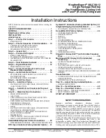 Preview for 1 page of Carrier 48LC Series Installation Instructions Manual