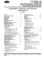 Preview for 1 page of Carrier 48MPD Installation, Start-Up And Service Instructions Manual