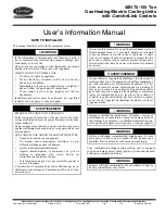 Preview for 1 page of Carrier 48N Series User'S Information Manual