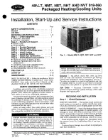 Carrier 48NET Installation, Start-Up And Service Instructions Manual preview