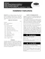 Предварительный просмотр 1 страницы Carrier 48PD05 Installation Instructions Manual