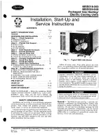 Carrier 48SS018 Installation, Start-Up And Service Instructions Manual preview