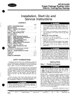 Preview for 1 page of Carrier 48TJ016 Installation, Start-Up And Service Instructions Manual