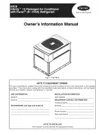 Предварительный просмотр 1 страницы Carrier 50CE Series Owner'S Information Manual