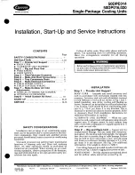 Preview for 1 page of Carrier 50DP016 Installation, Start-Up And Service Instructions Manual