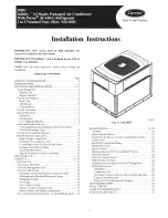 Предварительный просмотр 1 страницы Carrier 50DU INFINITY 14 Installation Instructions Manual