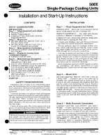 Carrier 50EE Installation And Start-Up Instructions Manual preview