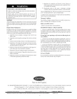 Preview for 4 page of Carrier 50ES Series Owner'S Information Manual