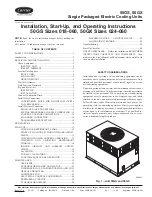 Carrier 50gs sizes 018-060 Installation Start-Up And Operatig Instructions preview