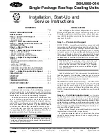 Carrier 50HJ008-014 Installation, Start-Up And Service Instructions Manual preview