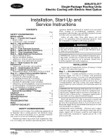 Carrier 50HJ015 Installation, Start-Up And Service Instructions Manual preview