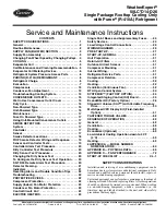 Preview for 1 page of Carrier 50LC 14 Service And Maintenance Instructions