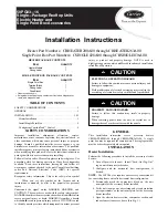 Предварительный просмотр 1 страницы Carrier 50PG03 Installation Instructions Manual