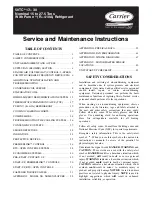 Preview for 1 page of Carrier 50TC*17 Series Service And Maintenance Instructions