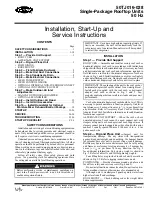 Carrier 50TJ016-028 Installation, Start-Up And Service Instructions Manual preview