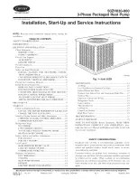 Preview for 1 page of Carrier 50ZH030 Installation, Start-Up And Service Instructions Manual