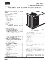 Carrier 50ZHA024-060 Installation & Service Instructions Manual preview