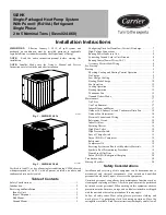 Preview for 1 page of Carrier 50ZHK Installation Instructions Manual