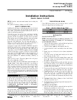 Preview for 1 page of Carrier 50ZP Series Installation Instructions Manual