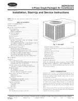 Carrier 50ZP036 Installation, Start-Up And Service Instructions Manual предпросмотр