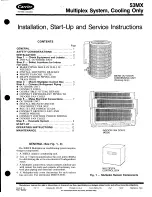 Carrier 53MX Installation, Start-Up And Service Instructions Manual preview